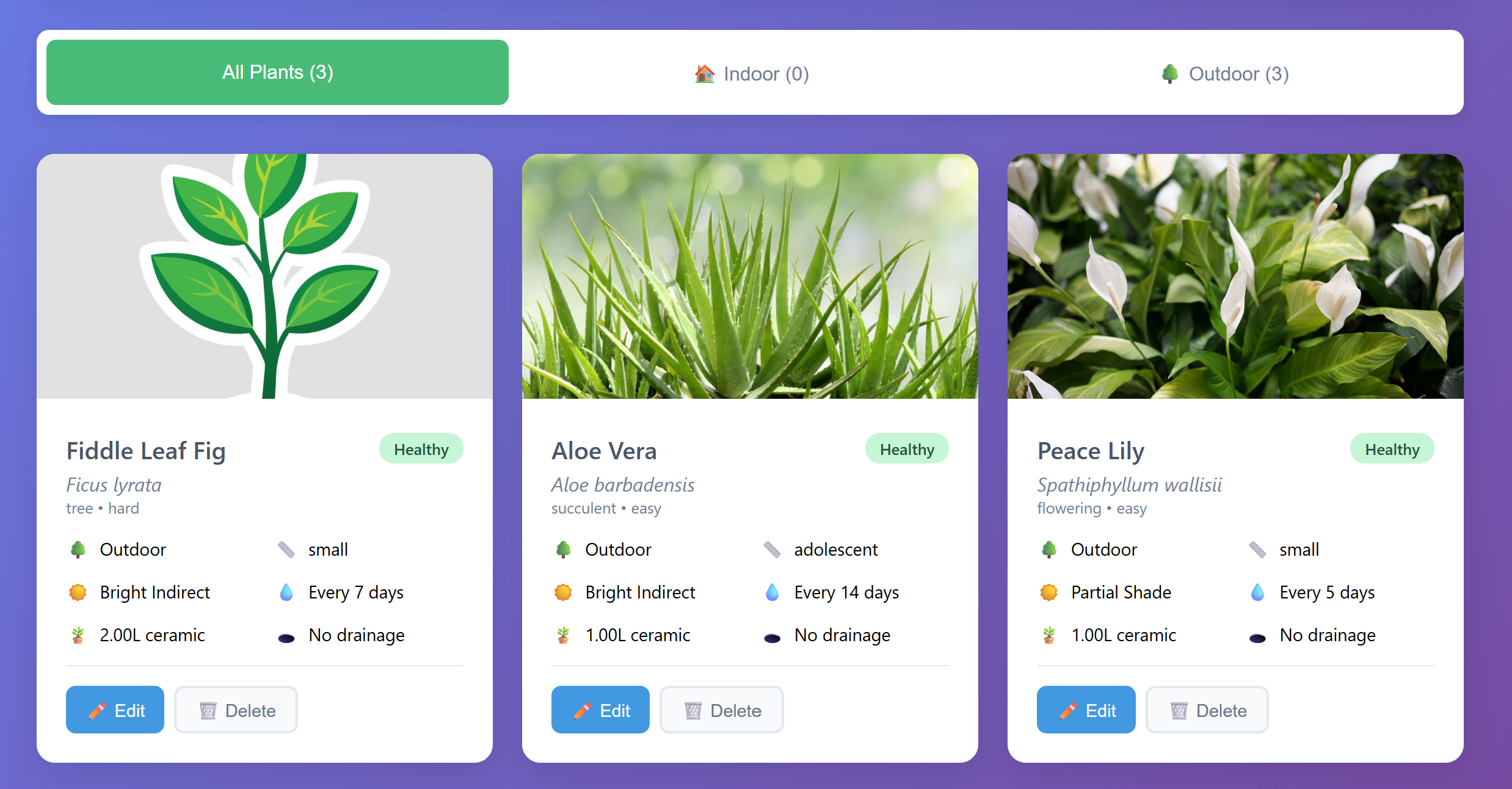 FloraTrack Plant Management Preview