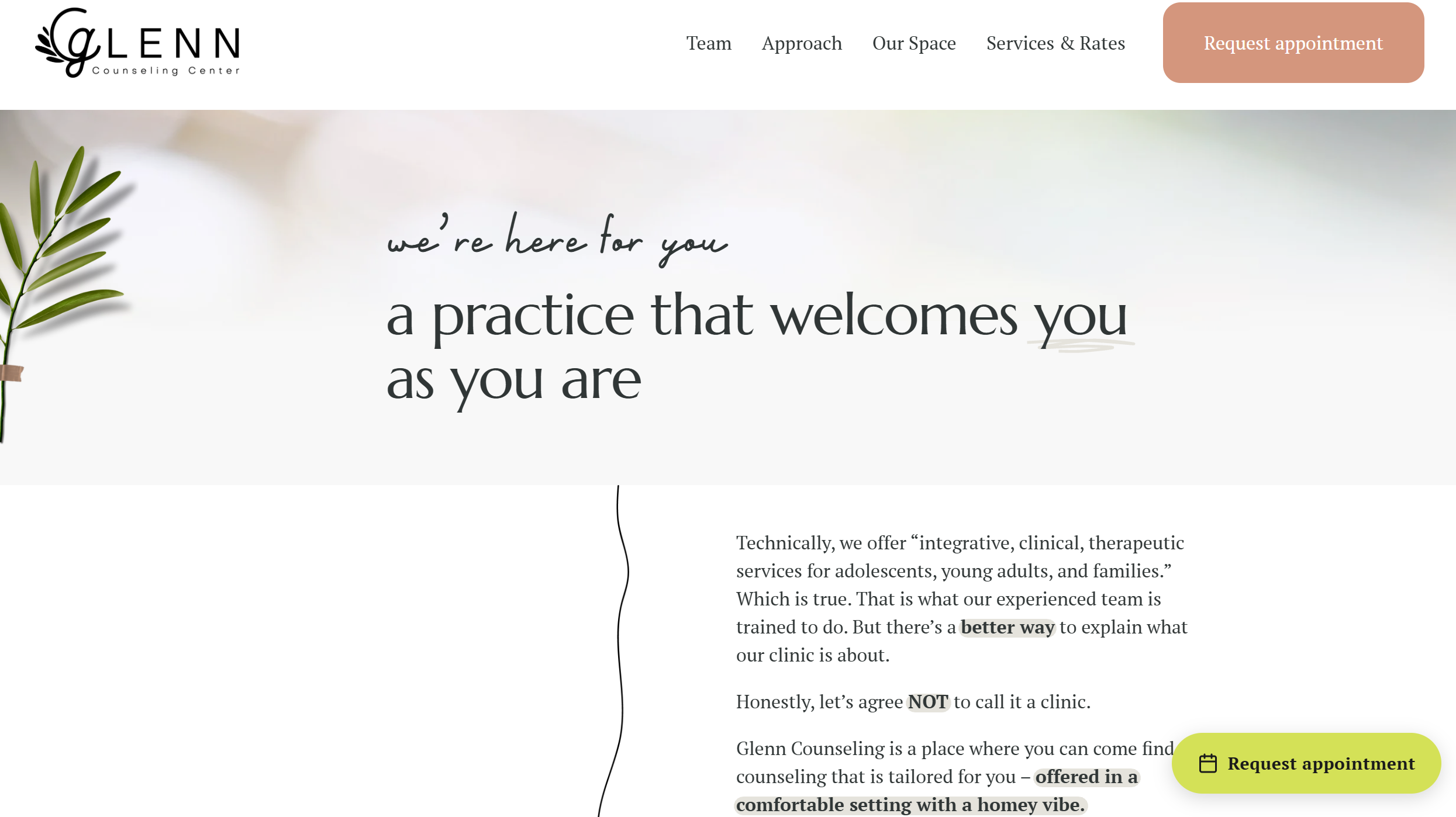 Glenn Counseling Center Refresh