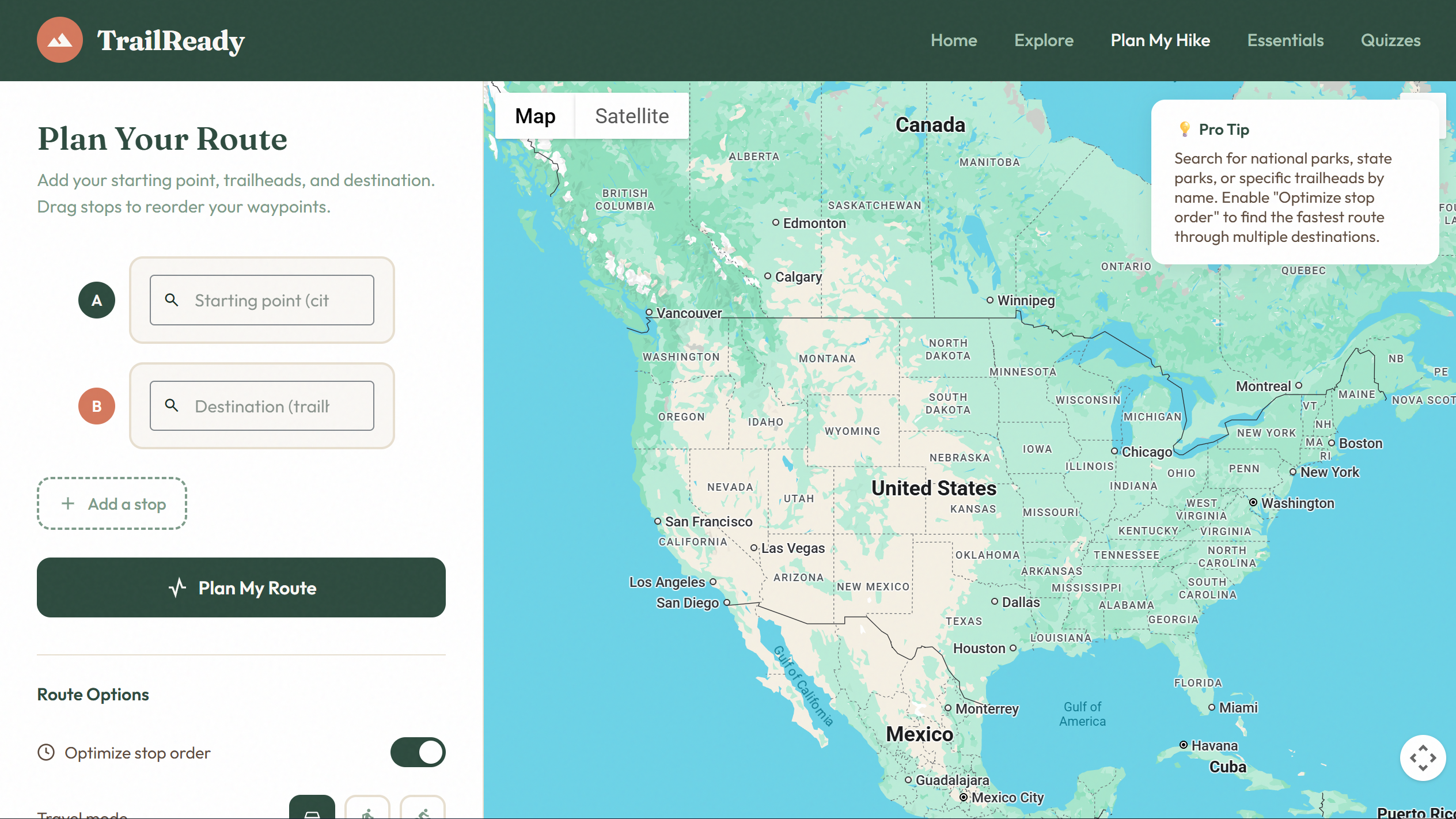 TrailReady National Parks Trip Planner